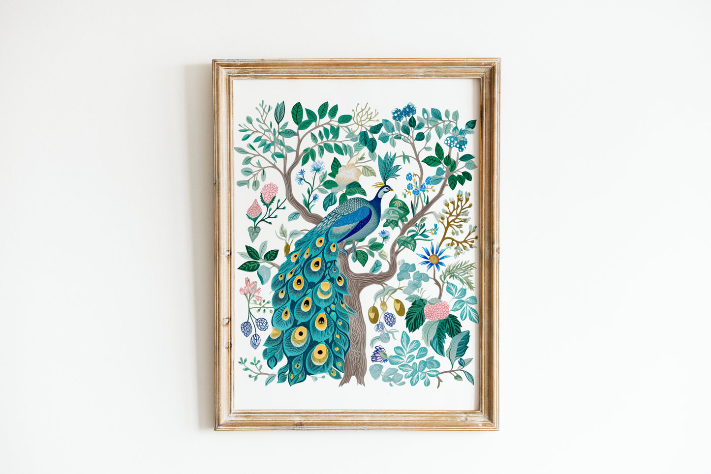 Peacock Art Print - Peacock Wall Decor | Peacock Painting - Peacock Art Illustration Painting - Unframed PRINT