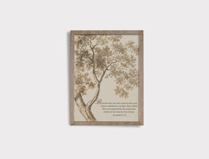 Blessed Is The One Who Trusts In The Lord - Jeremiah 17:7 Bible Verse Wall Art