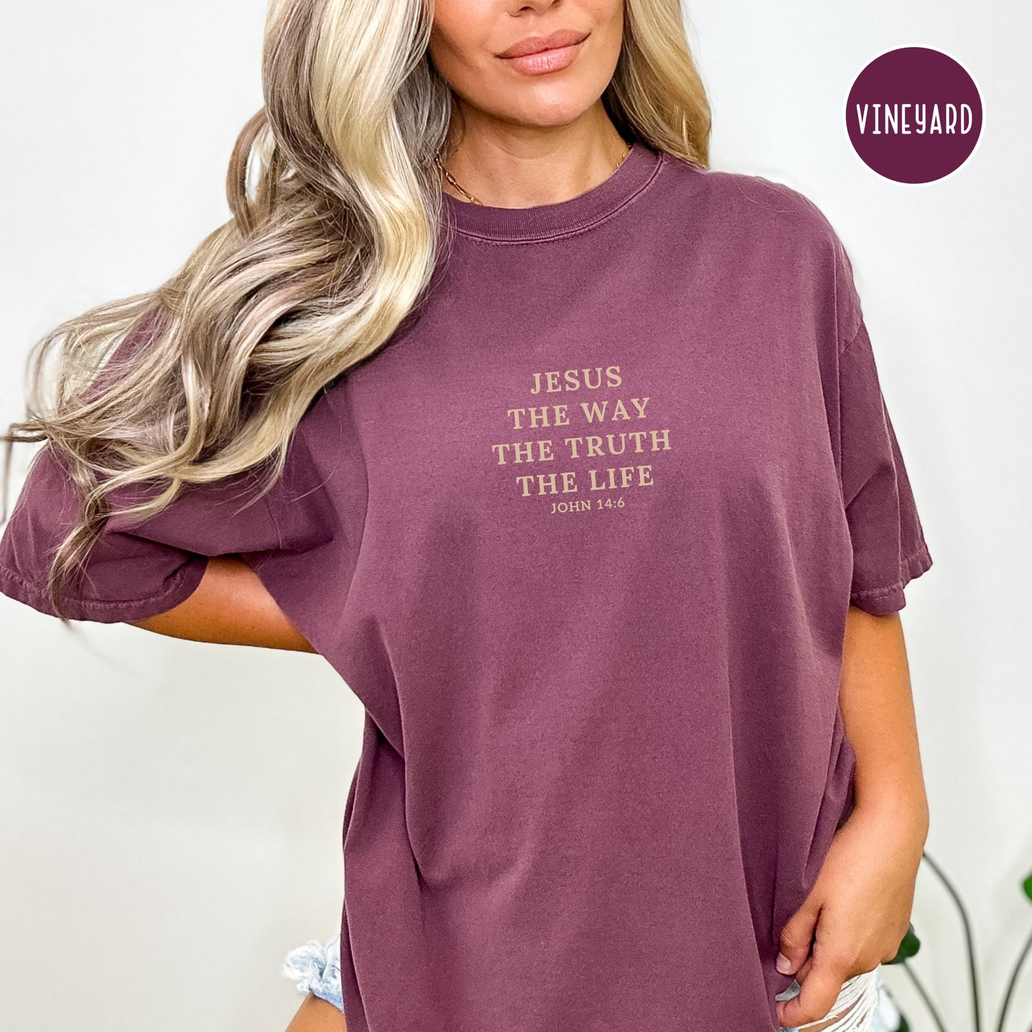 Jesus Shirt - Jesus The Way The Truth The Life - John 14:6 Shirt | Comfort Colors Shirt
