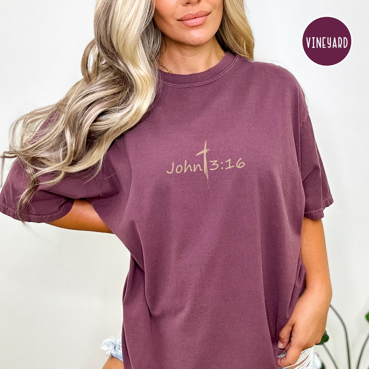 John 3:16 Shirt - For God So Loved The World T-Shirt  | Comfort Colors Shirt
