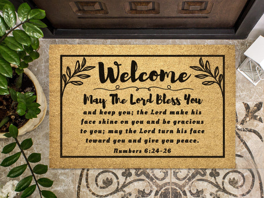 May The Lord Bless You Welcome Mat | Christian Doormat