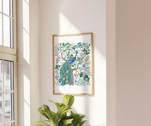 Peacock Art Print - Peacock Wall Decor | Peacock Painting - Peacock Art Illustration Painting - Unframed PRINT