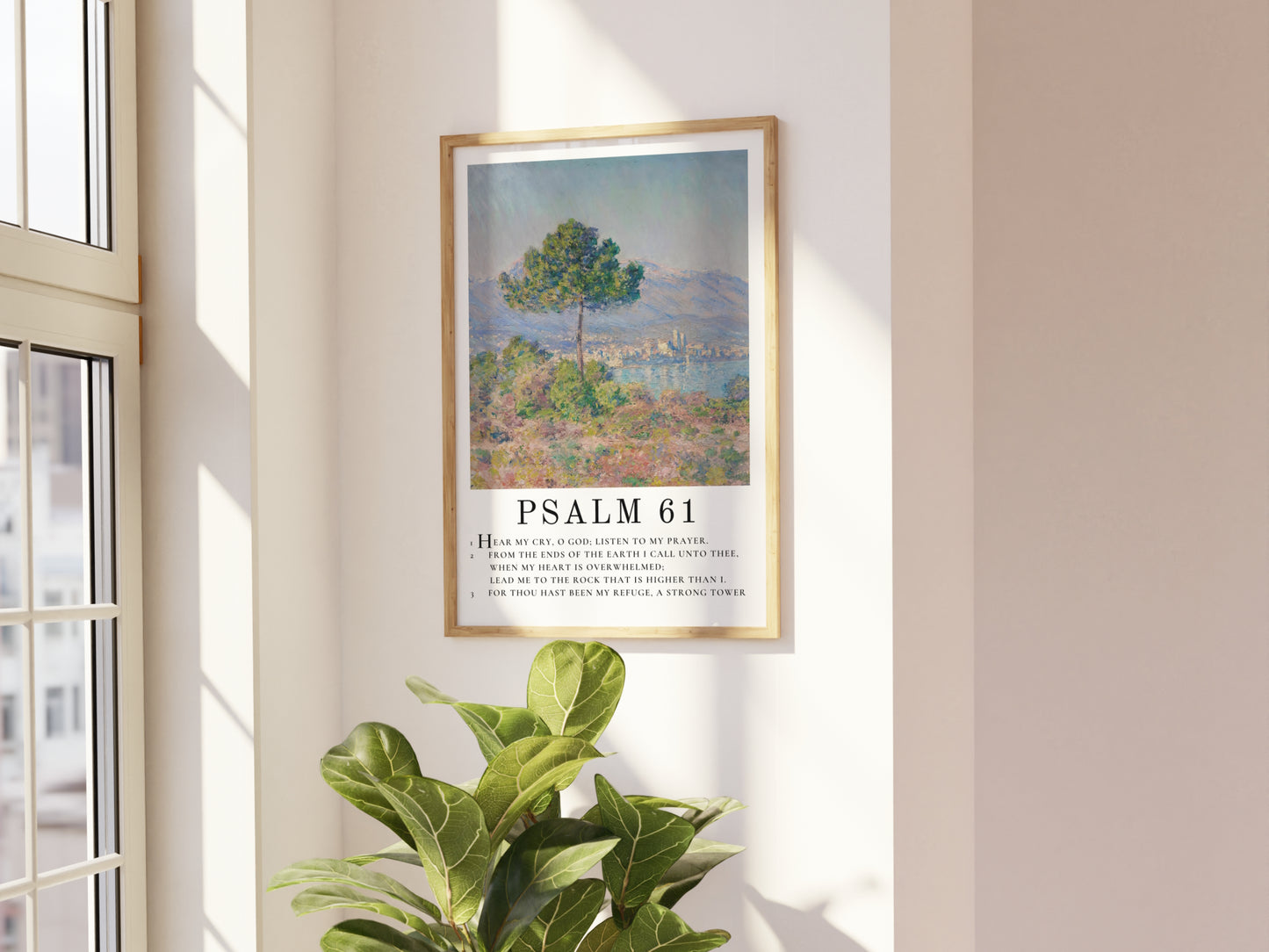 Lead Me to The Rock - Psalm 61 | Claude Monet Art with Psalm Scripture - Unframed Art Print