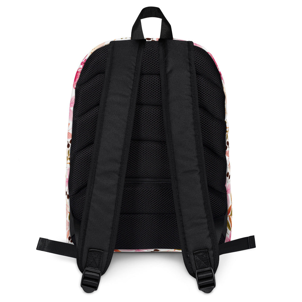 Women's / Girl's Floral Backpack Floral Backpack - Pink Flower Print Bookbag