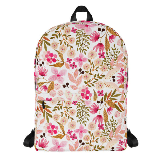 Women's / Girl's Floral Backpack Floral Backpack - Pink Flower Print Bookbag