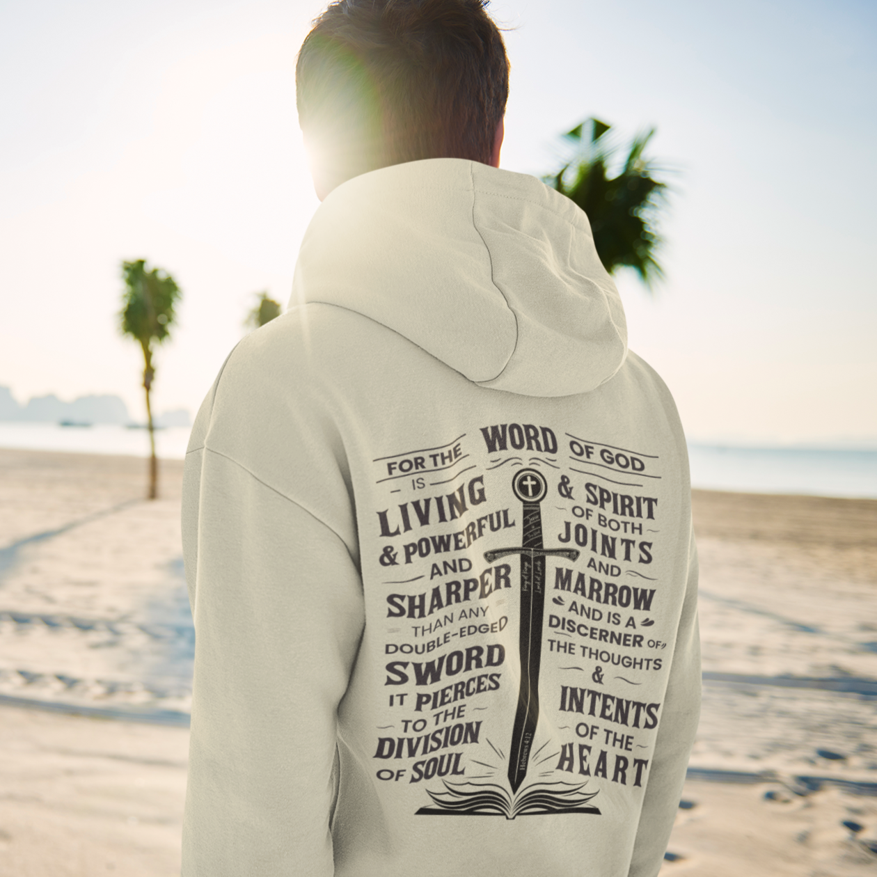 The Word of God is Living - Hebrews 4:12 | Bible Verse Hoodie