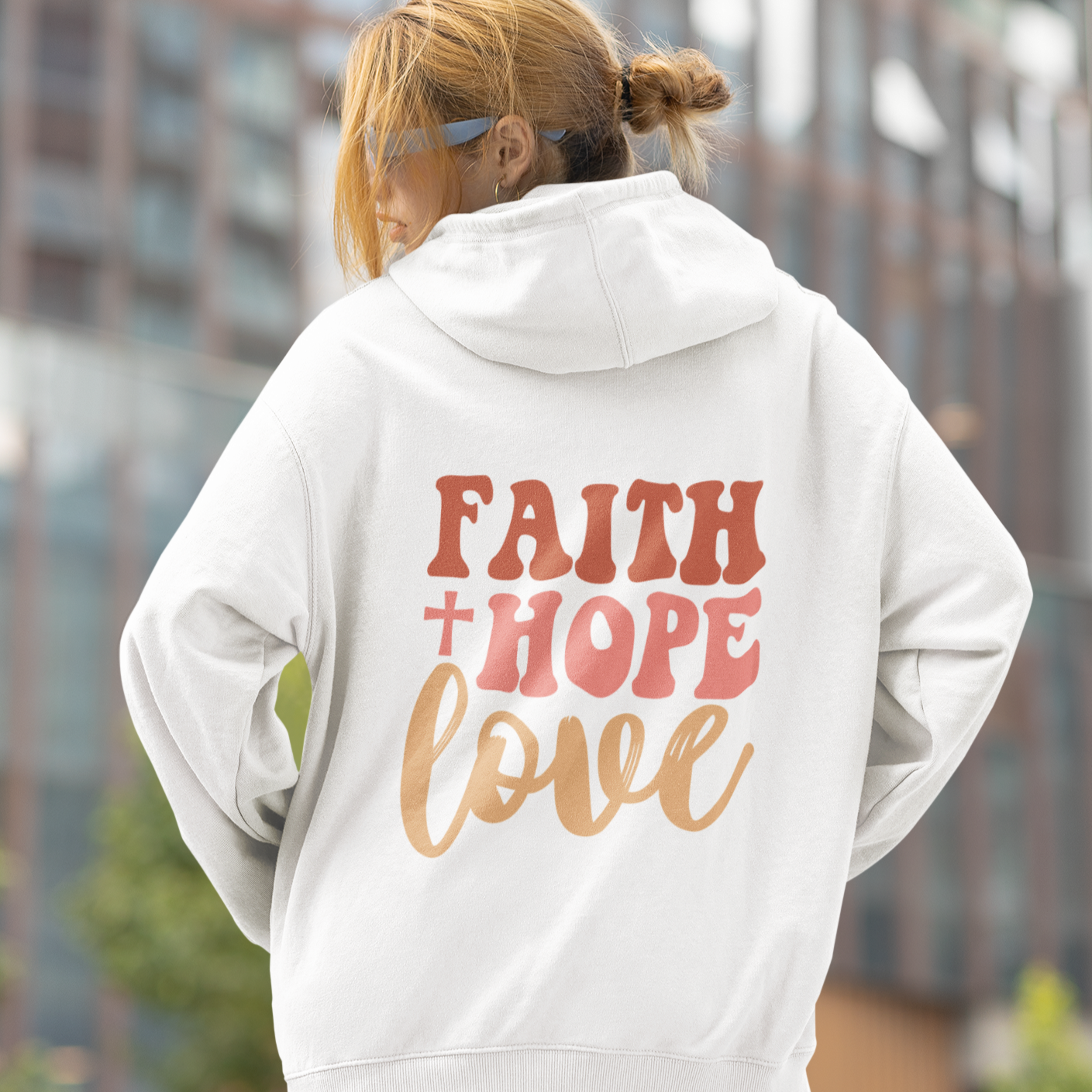 Faith Hope Love Hoodie - Christian Hooded Sweatshirt | 1 Corinthians 13:13