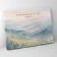 Smoky Mountains Watercolor Bible Verse Canvas — Stretched Matte Canvas