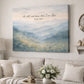 Smoky Mountains Watercolor Bible Verse Canvas — Stretched Matte Canvas