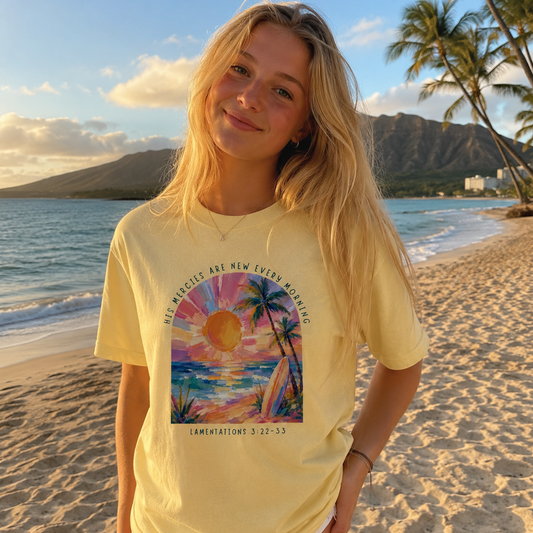 His Mercies Are New Every Morning - Faith Surf T-shirt