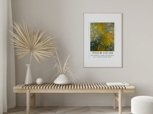 Thy Word Is a Lamp to My Feet and Light to My Path - Psalm 119:105 | Vintage Claude Monet Art with Psalm Scripture - Unframed Art Print