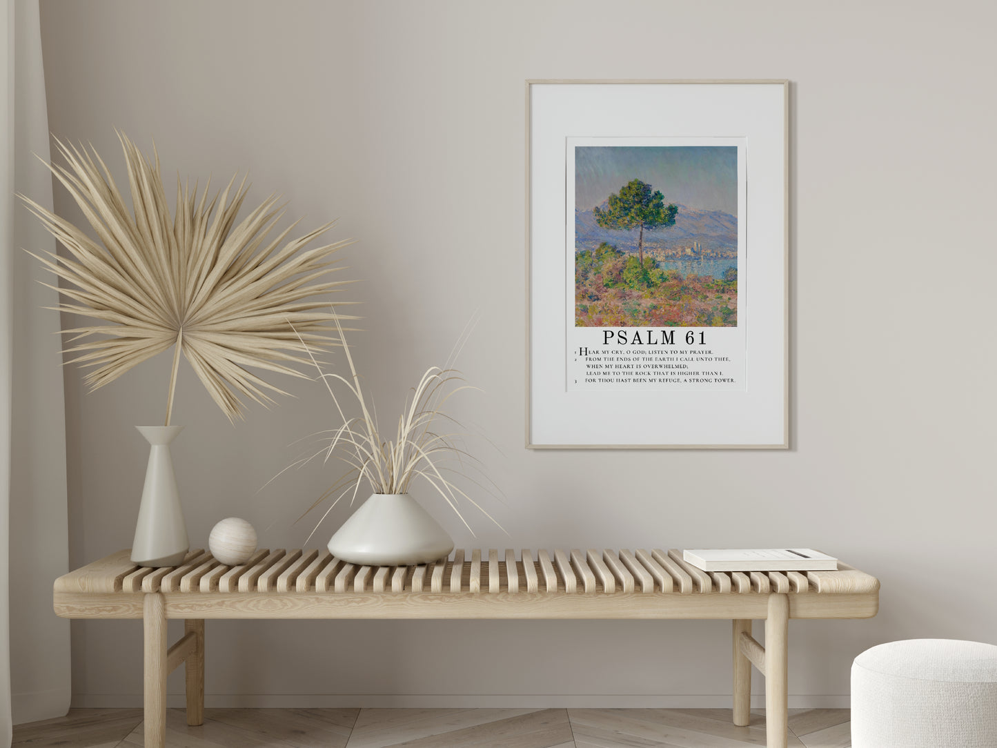Lead Me to The Rock - Psalm 61 | Claude Monet Art with Psalm Scripture - Unframed Art Print