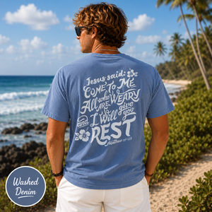 Come to Me and Find Rest - Matthew 11:28 Jesus Shirt
