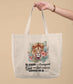 Scripture Tote Bag - Be Strong and Courageous Joshua 1:9 | Floral Lion Christian Tote