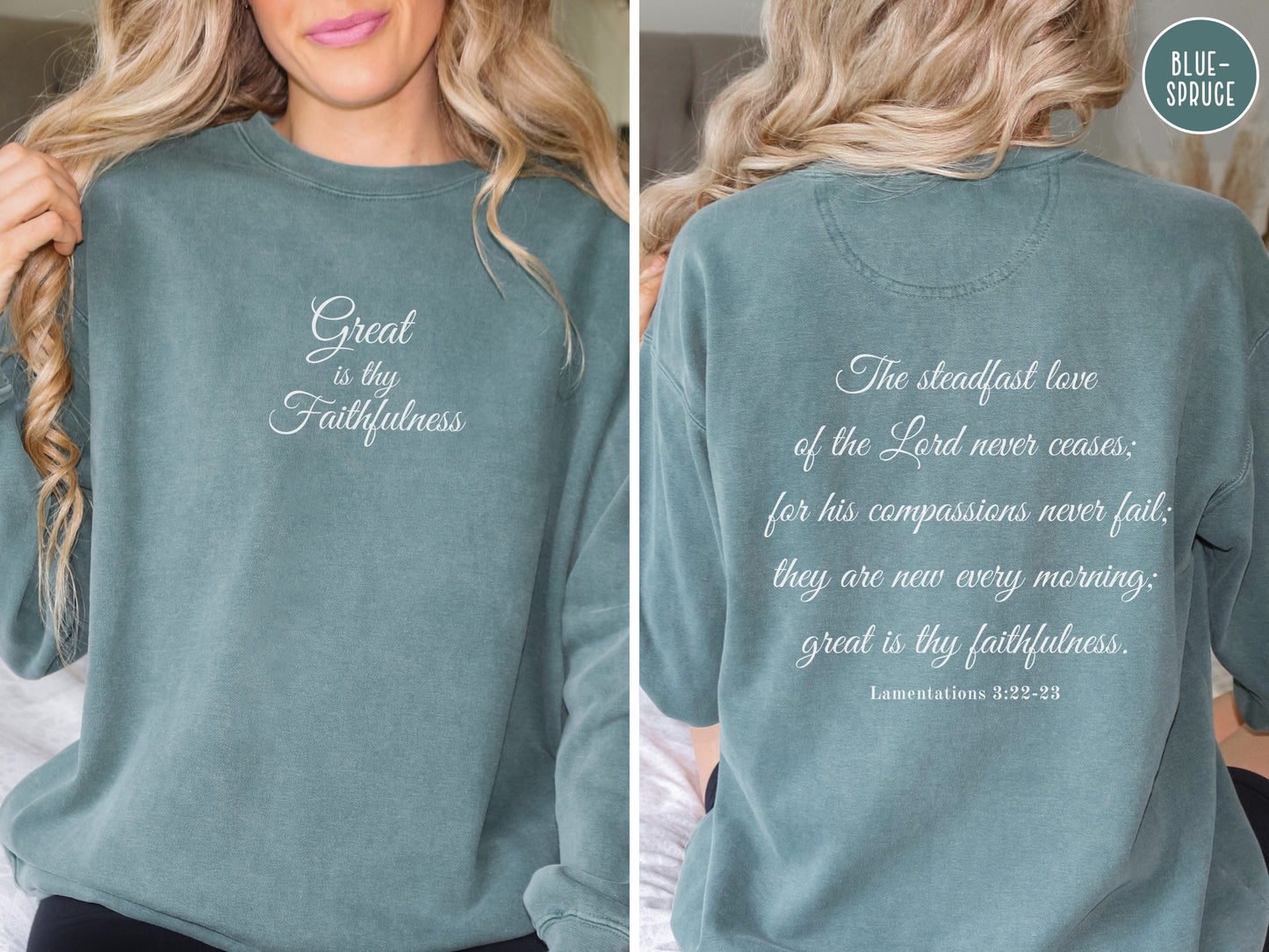 Great is thy Faithfulness Sweatshirt - Lamentations 3 | Comfort Colors Sweatshirt