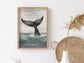 Whale Art Whale Tail Painting Print - From The Depths I Cried for Help - Jonah 2:2 - Jonah and The Whale Painting Print