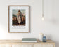 The Good Shepherd - Vintage Jesus Wall Art with Bible Verse from John 10:14   - Unframed Art