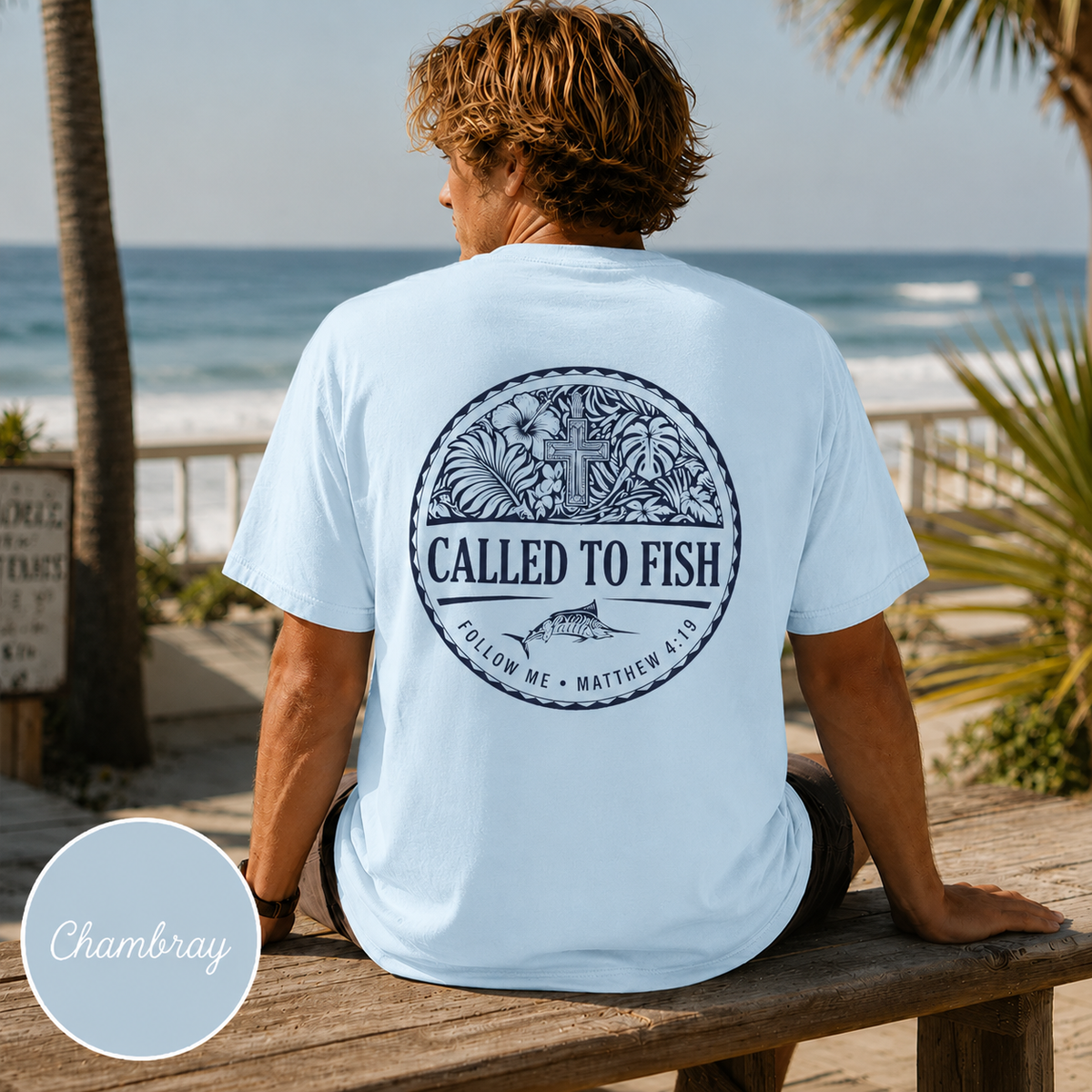 Called to Fish T-Shirt – Matthew 4:19 Christian Tee