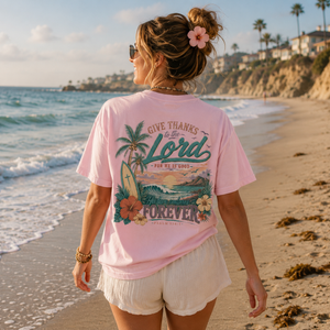 Give Thanks to the Lord His Love Endures Forever - Psalm 136 Tee