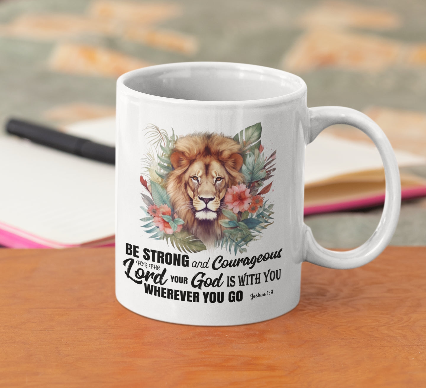 Bible Verse Mug - Be Strong and Courageous - Joshua 1:9 | Tea cup, Coffee Mug