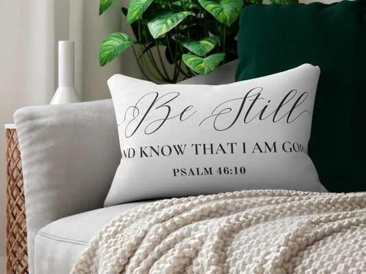 Bible Verse Pillow for Bedroom, Living Room | Lumbar Pillow, Home Accent Pillow, Throw Pillow