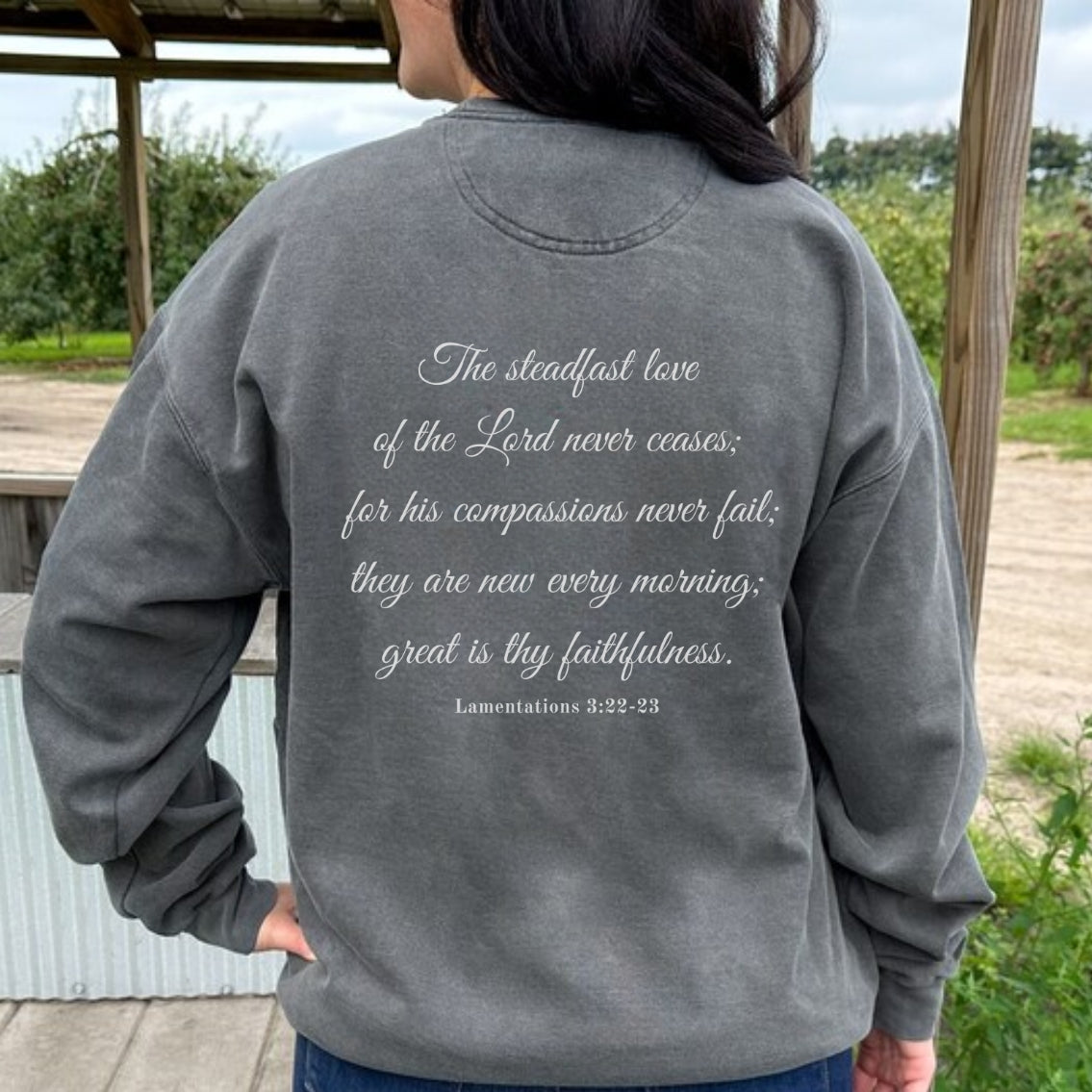 Great is thy Faithfulness Sweatshirt - Lamentations 3 | Comfort Colors Sweatshirt