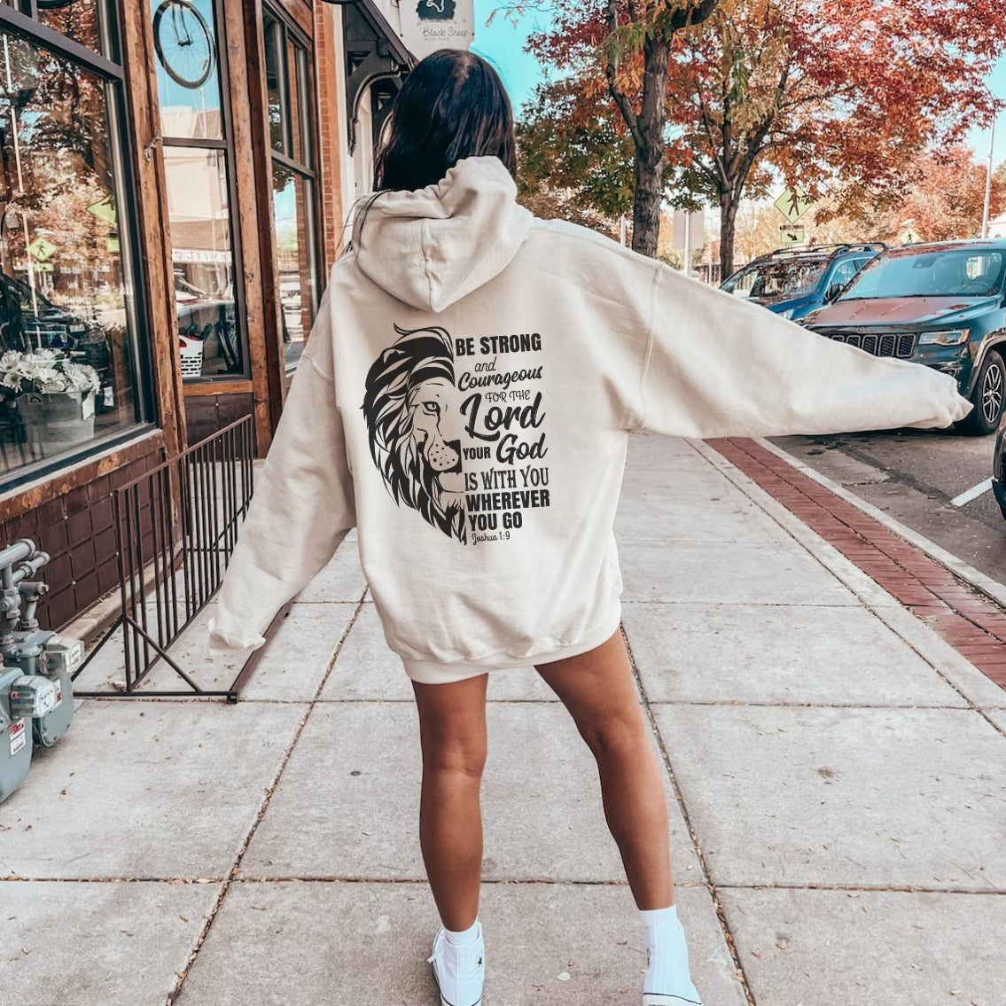 Be Strong and Courageous Hoodie | Joshua 1:9 Bible Verse Hoodie