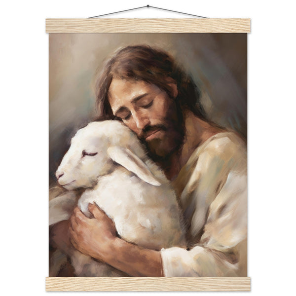 Jesus and The Lamb Hanging Wall Art Hover