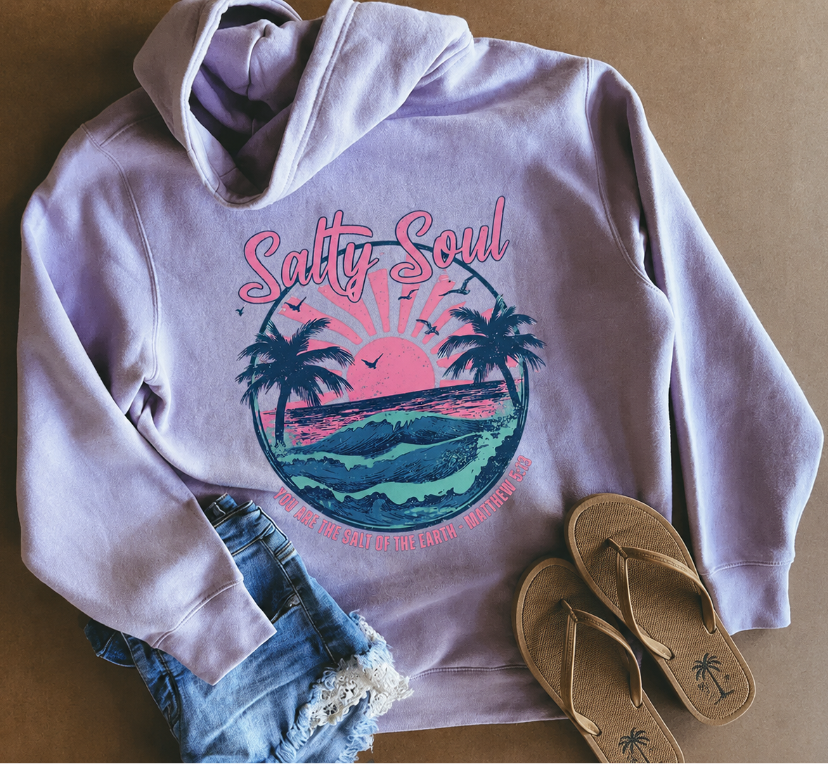 Salty Soul Hoodie — "You are the salt of the earth" Matthew 5:13 Beach Hoodie