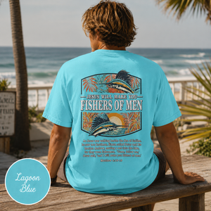 Fishers of Men T-Shirt - Christian Fishing Tee | Follow Me - Matthew 4:18-19