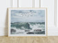 Psalm 93:4 Scripture Wall Art - Mightier Than the Waves - The Lord is Mighty | Coastal Wave Painting Print - Unframed Art