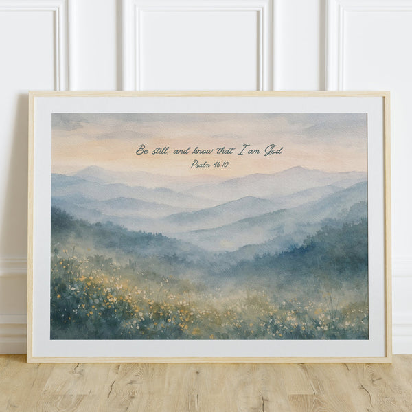 Smoky Mountains Painting Print | Appalachian Mountains Watercolor - Unframed Print
