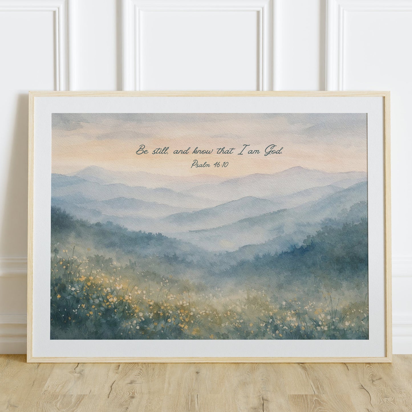 Smoky Mountains Painting Print | Appalachian Mountains Watercolor - Unframed Print