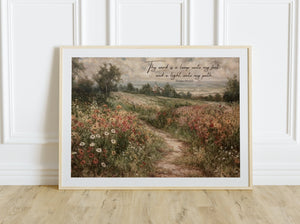 Thy Word Is A Light Unto My Path Psalm 119 - Unframed Art Print