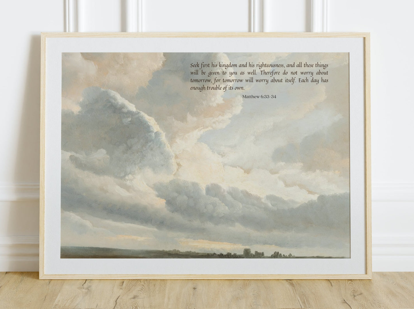 Seek First the Kingdom of God - Matthew 6:33 | Bible Verse Wall Art - Unframed Art