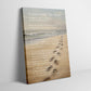 Canvas Wall Art - Footprints In The Sand - Vertical Canvas