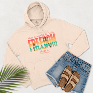 Freedom Hoodie  "The Spirit of the Lord" Faith Surf Beach Hoodie