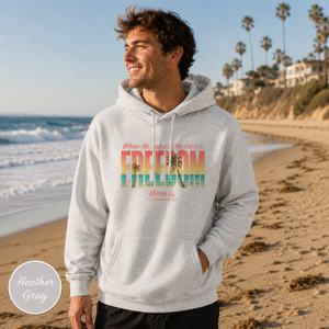 Freedom Hoodie  "The Spirit of the Lord" Faith Surf Beach Hoodie