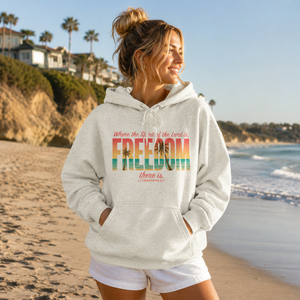 Freedom Hoodie  "The Spirit of the Lord" Faith Surf Beach Hoodie