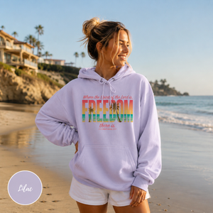 Freedom Hoodie  "The Spirit of the Lord" Faith Surf Beach Hoodie