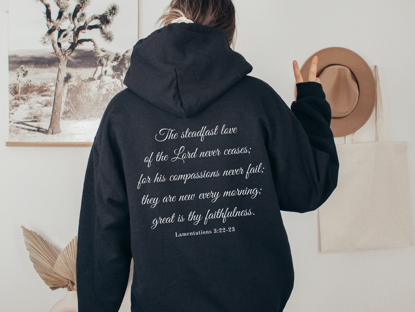 Great is thy Faithfulness Hoodie - Lamentations 3 | Bible Verse Hoodie