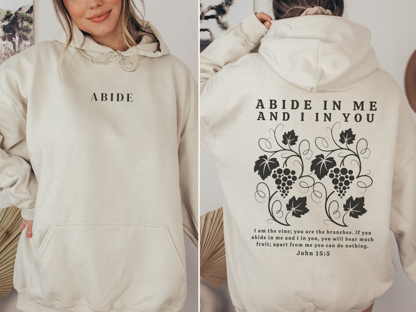 Abide Hoodie - Abide In Christ Hooded Sweater
