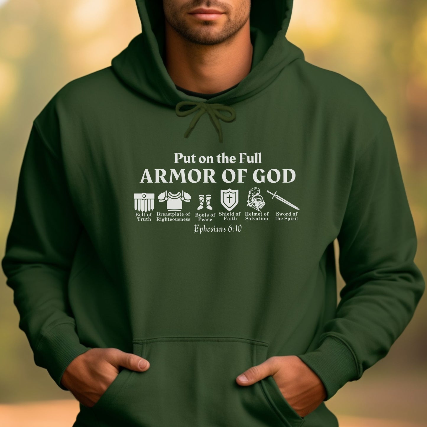 Put On The Full Armor of God Hoodie | Christian Hooded Sweater