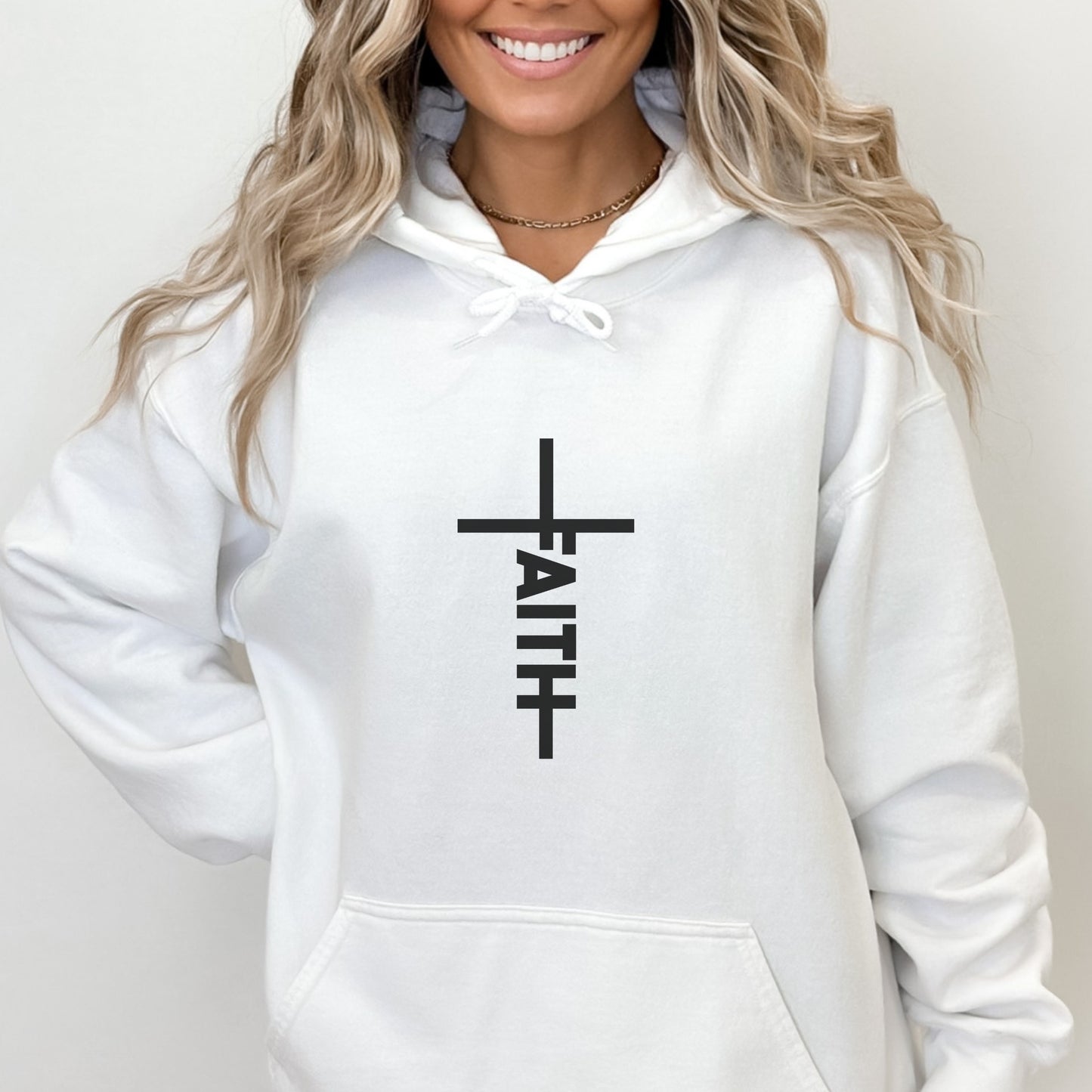 Faith Hoodie - Christian Hooded Sweater | Faith Cross Hoodie