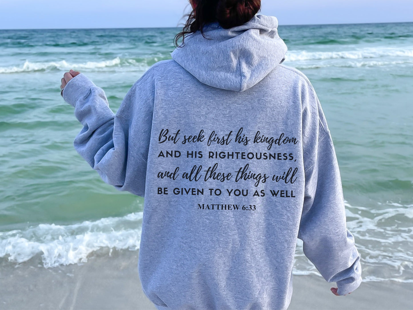 Seek First His Kingdom Hoodie | Hooded Sweatshirt, Minimalist Hoodie