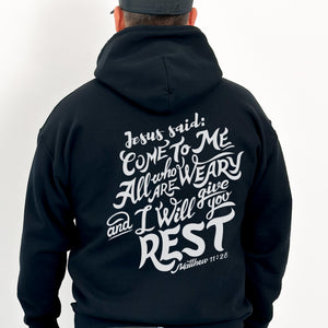 Jesus Hoodie - Bible Verse Hoodie | Come to Me, I Will Give You Rest - Matthew 11