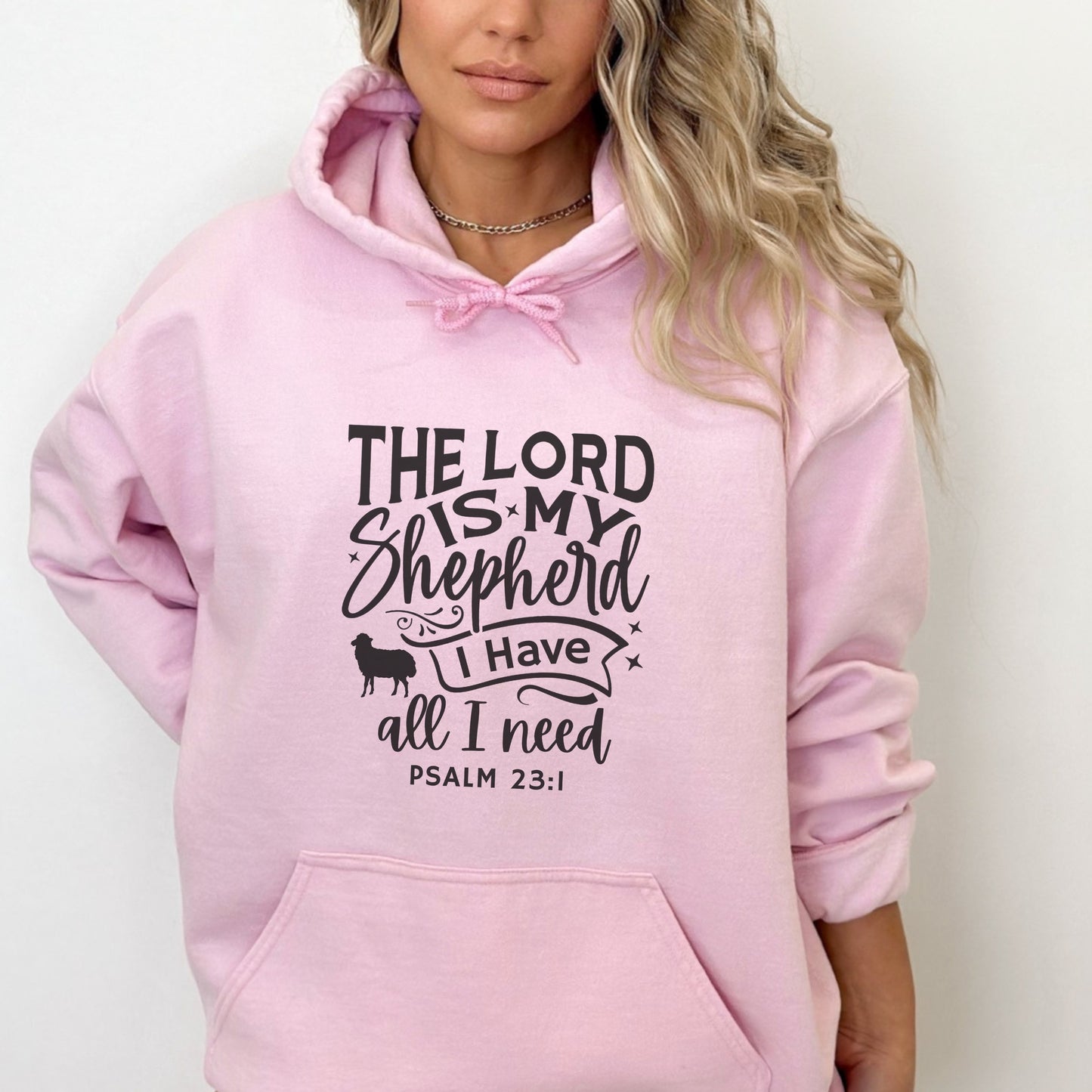 The Lord Is My Shepherd - Psalm 23 Bible Verse Hoodie