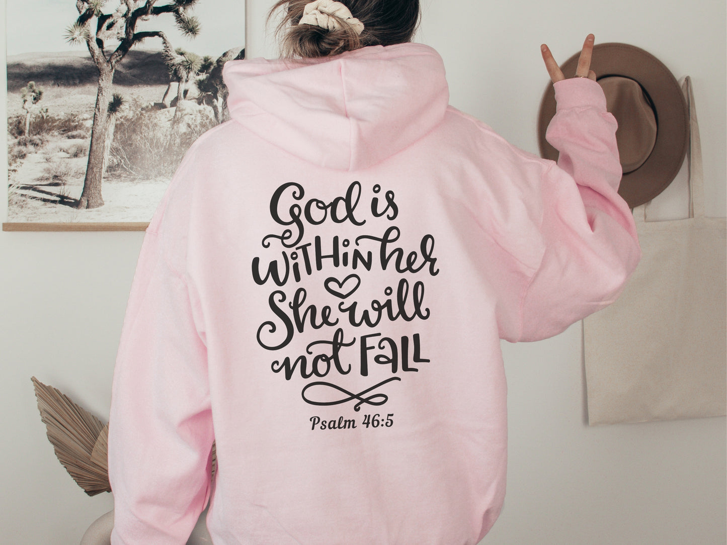 God Is Within Her - Psalm 46:5 | Christian Hoodie - Christian Hooded Sweatshirt