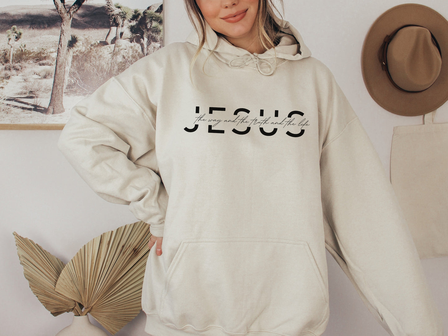 Jesus Hooded Sweatshirt - The Way, The Truth and The Life Christian Hoodie