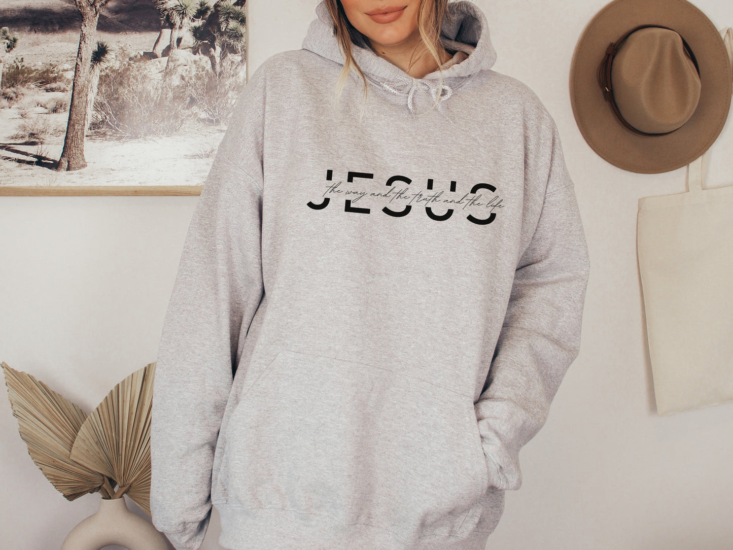 Jesus Hooded Sweatshirt - The Way, The Truth and The Life Christian Hoodie